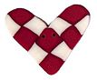 Large Red Checked Heart